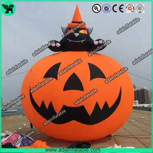 Buy cheap 3M Party Inflatable Pumpkin / Halloween Inflatables With Smiling Face from wholesalers