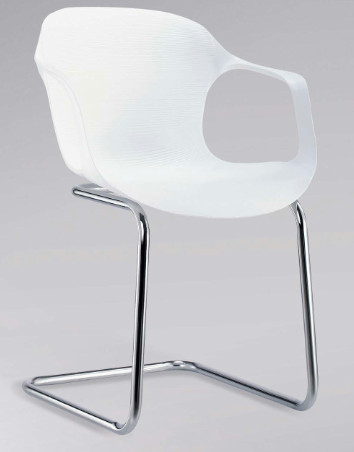 Buy cheap modern plastic dining room arm chair with metal leg from wholesalers
