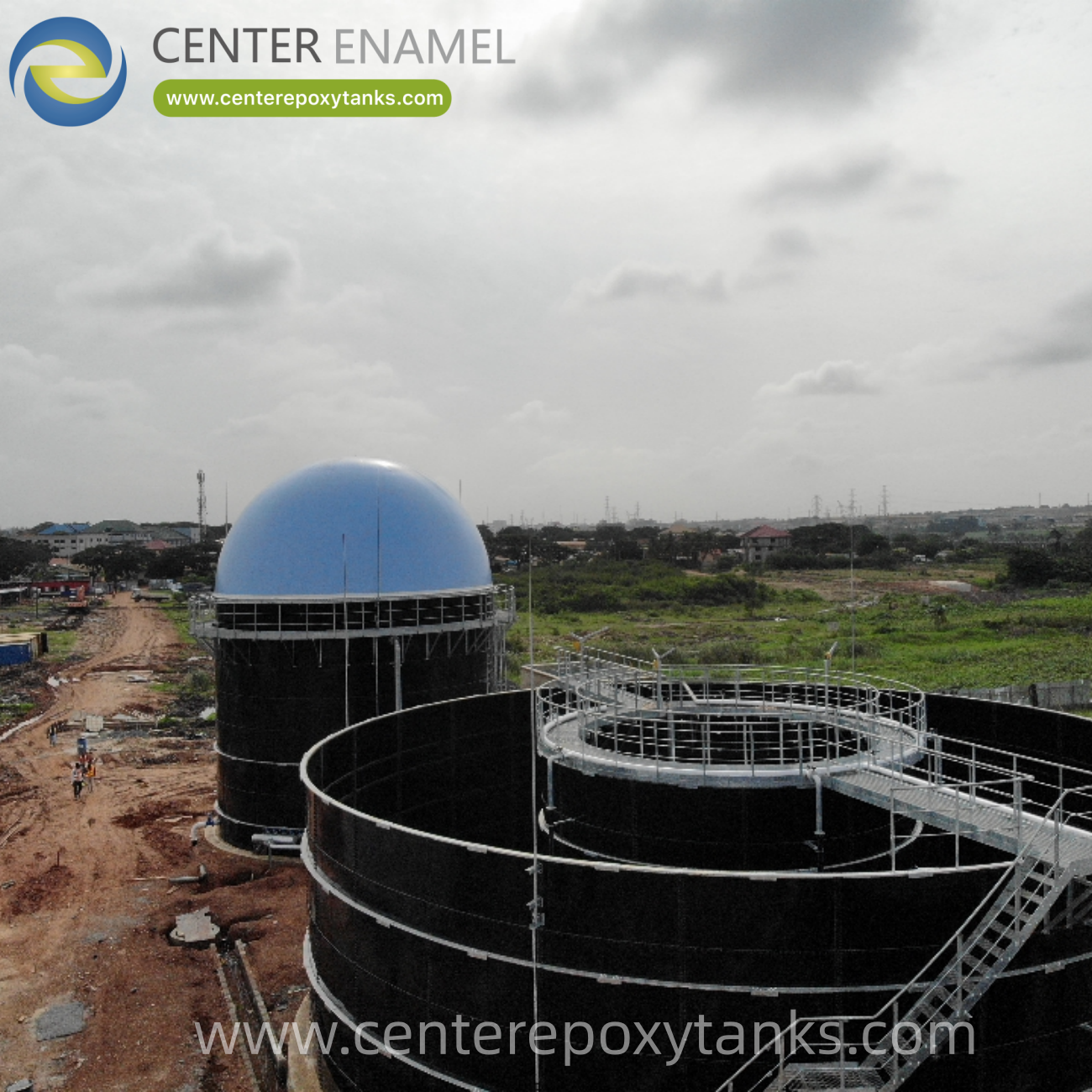Buy cheap Double Membrane Biogas Holder for Animal Waste Tank: A Strong, Flexible Solution for Collecting Gas Produced from Manure and Slurry from wholesalers