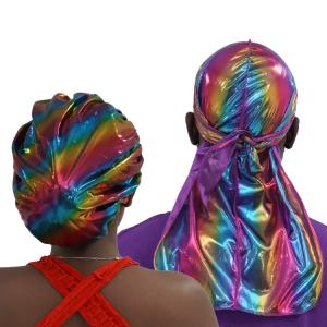 Long Shiny Designer Durags And Bonnets For Men