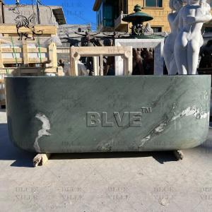 Buy cheap Green Natural Marble Freestanding Bathtub Luxury Soaking Directly Decoration Modern Bathroom from wholesalers