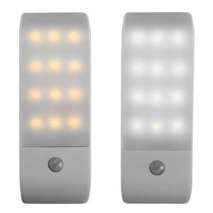 Buy cheap PIR Infrared Motion Sensor USB Rechargeable 12 LED Nightlight Light Induction Corridor Closet Wardrobe Night Lamp from wholesalers