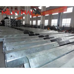 China 35FT 70FT 90FT Octagonal Galvanised Steel Power Pole With Bitumen Coating For Transmission Line Construction on sale