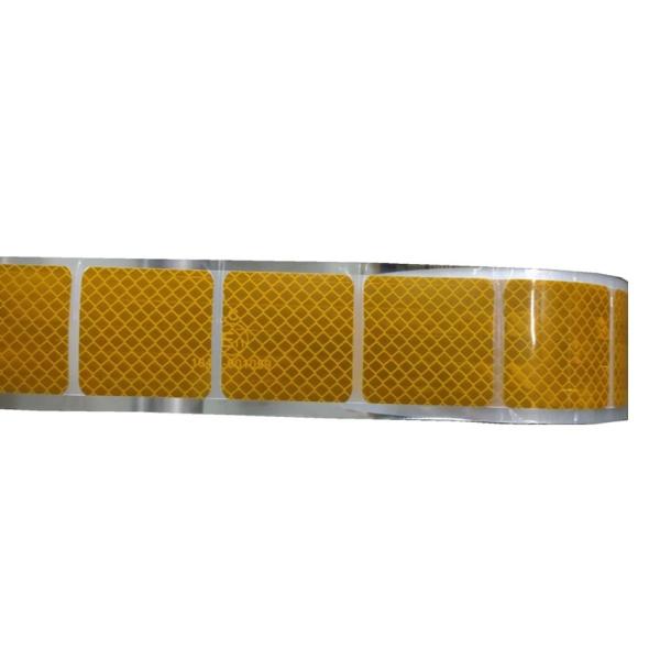 Buy cheap Curtain Side Vehicle Grade Yellow Conspicuity Reflective Tape Segmented Sticker from wholesalers