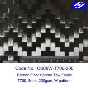 Buy cheap Jacquard W Pattern 200gsm Spread Tow Carbon Fabric from wholesalers