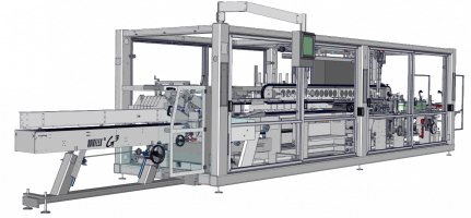 Buy cheap Compact Industrial Automatic Packaging Machine – Cans/Glass/PET Bottles 75-90ppm from wholesalers