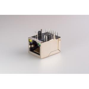 Buy cheap Gree Rj45 With Transformer , Right Angle Rj45 Giga Single Port  Tab-Up Intergrated Magnetics Ethernet from wholesalers