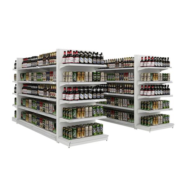Custom Metal Supermarket Shelving Gondola Display 30-100KGS Capacity