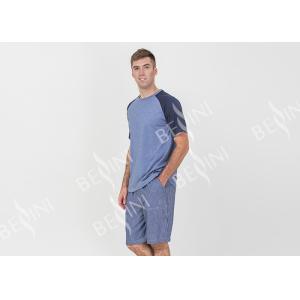 Buy cheap Breathable Mens Designer Loungewear Sets Polycotton Jersey Raglan Sleeve Tee from wholesalers