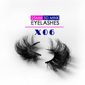Buy cheap Customized Very Natural False Eyelashes 25MM Length With Packaging Box from wholesalers