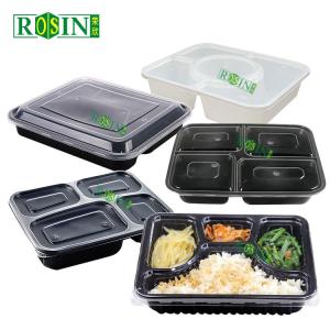 Buy cheap Disposable Plastic Takeaway Containers Customized With 4 Compartments from wholesalers