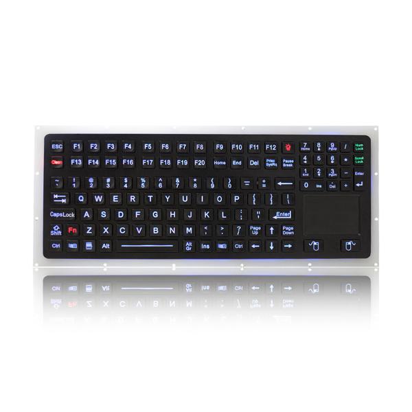 Buy cheap IP65 Black Marine Keyboard Backlit Vandal Resistant Stainless Steel Rugged from wholesalers
