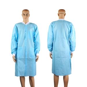 SMS nonwoven visitor gown disposable lab coat lab gown