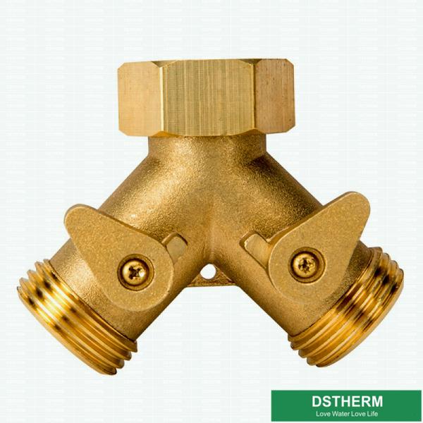 Buy cheap Customized Heavier Type Strong Quality Brass Male And Female Water Hose Connector Two Ways Fittings from wholesalers