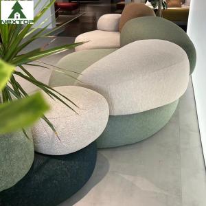 Cobblestone Design Fabric Sofa Set Combination Living Room Lobby Pebble Sofa
