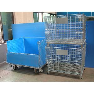 Buy cheap Galvanised Foldable Pallet Wire Storage Cages Containers , Security Cages For Storage from wholesalers