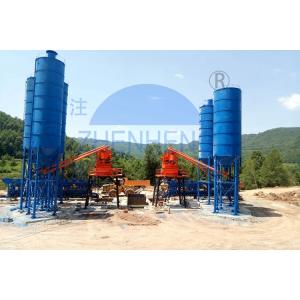 Fixed HZS50 Stationary Concrete Batching Plant PLC Control System High