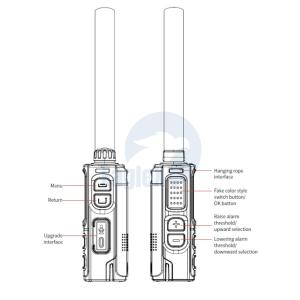 Black Handheld Drone Detector Portable UAV Detection Device For Security And