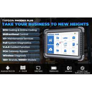 Buy cheap TOPDON Phoenix Plus Integrated Bi-Directional Diagnostic Tool Topology Mapping, ECU Coding (incl. VAG), 41+ Maintenance Services from wholesalers