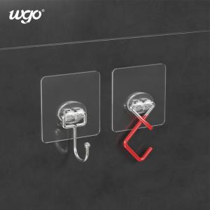 WGO Transparent Sticky Buckle Shower Caddy Adhesive Strips Wire Shelf Fixture