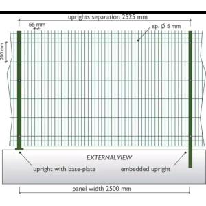 Buy cheap Galvanized 3D Curved Fence Welded Mesh Fence With Ground Post from wholesalers