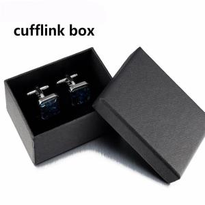 Buy cheap Small Black Gift Packaging Box Rigid Ring Tag Cufflink Gift Box from wholesalers