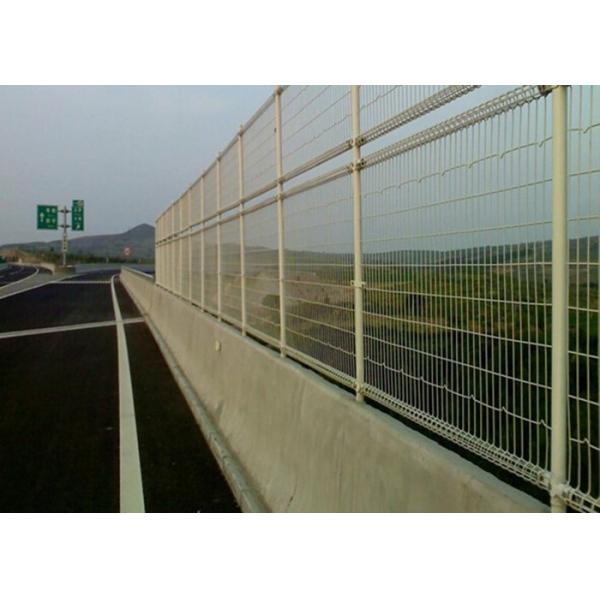 Quality Green Powder Coated Steel Wire Fencing Security For Highway , 48mmx1.0mm Size for sale