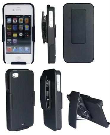 iPhone 4S multi-functional stand slid-in cover case with clip on(one set include