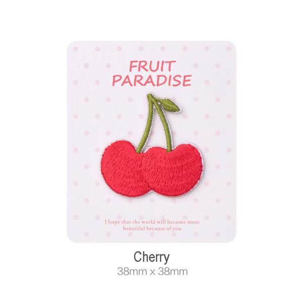 Quality Spread Beauty Iron-On  Patches Charm Hand-Embroidered Cherries Personalized Text & Pattern Options for sale