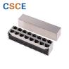 Buy cheap Round Pin 2 * 8 Ports RJ45 Modular Jack UL94-V0 Material For Industrial Network from wholesalers