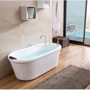 Buy cheap Custom Size Acrylic Freestanding Bathtub Stand Alone Tub In Small Bathroom from wholesalers
