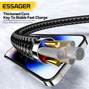 Buy cheap ESSAGER ES-X49 65W Usb to Type C Lightning 4 in 1 Charger Data Cable for Phone Laptop from wholesalers