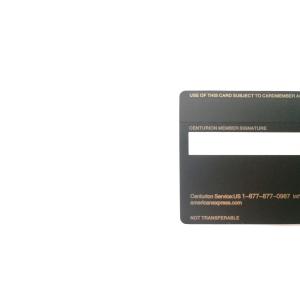 Buy cheap Big Chip Hole Frosted Laser Engrave Matt Black Metal Cards from wholesalers