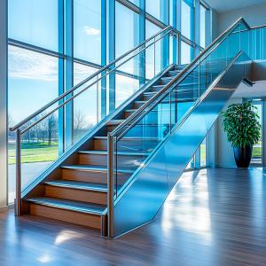 Buy cheap Durable Polished Stainless Steel Handrails with 8-12mm Glass Clamps for Staircase Fencing from wholesalers