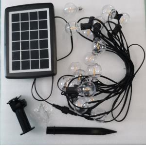 15 Solar Powered Bulb String Lights G40 8.3M 2200K
