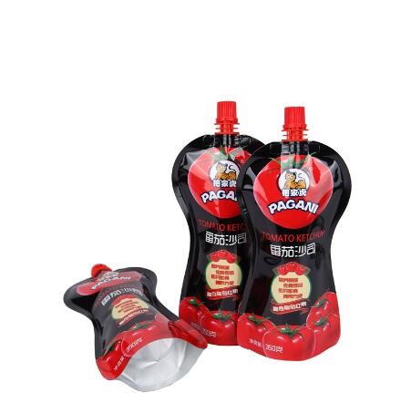 Buy cheap Condiment Packaging Custom Printing Spout Doypack Bag Standing Pouch Pack For Tomato Sauce With Nozzle from wholesalers