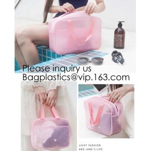Buy cheap Custom design PU cosmetics zipper pouches transparent PVC wash gargle bags,China Wholesale Travel Transparent Lattice from wholesalers