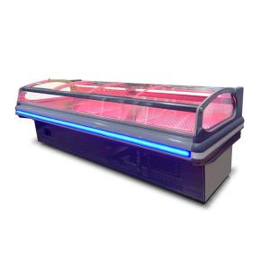 Buy cheap Custom Commercial Meat Display Freezer With Removable Glass Cover R404a from wholesalers