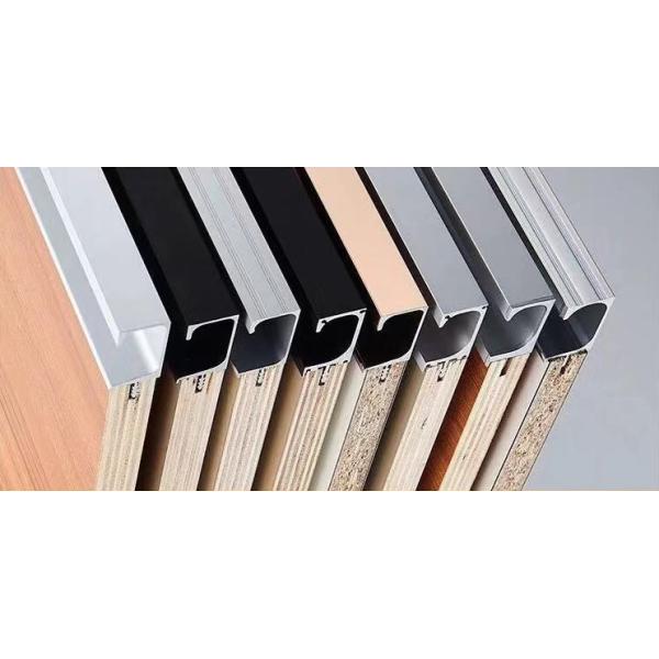 Quality Custom G Shaped Aluminium Kitchen Cabinet Handles Hardware Zinc Plating for sale