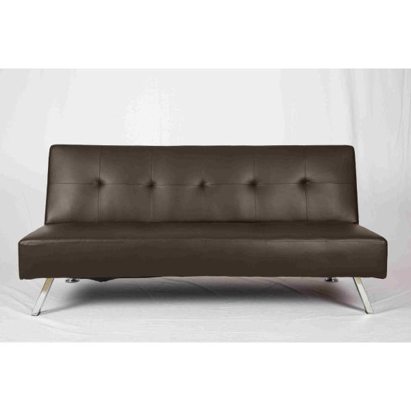 Quality Living Room Leather Pull Out Couch Plating Feet Ergonomic For Saving Space for sale