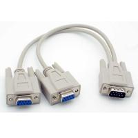 Buy cheap 9 Pin DB9 male to dual Female Y Splitter cable product