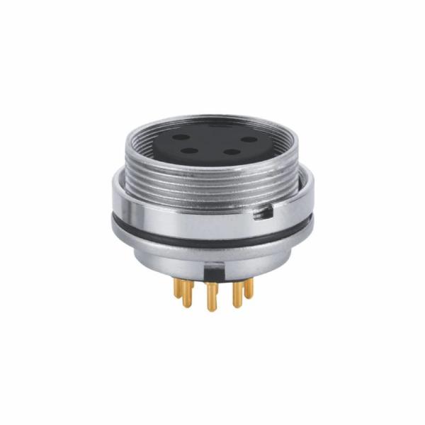 Buy cheap M16 Female Panel Mount Connector 4 Pin PCB Contacts Front Fastened from wholesalers