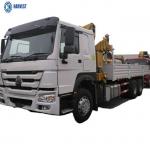Buy cheap Sinotruk Howo 6x4 371hp 6.3 Ton Knuckle Boom Truck Mounted Crane from wholesalers