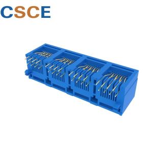 Buy cheap Unshielded 5224-B Series RJ45 4 Port , RJ45 8p8c Jack Vertical With Post Ethernet Socket from wholesalers