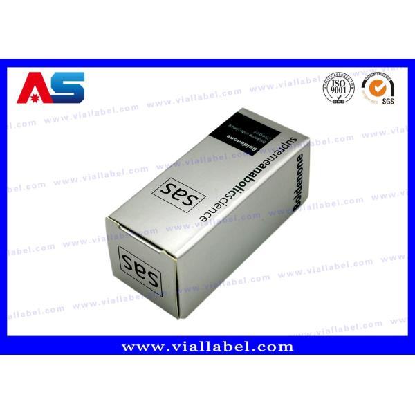 Silver Holographic 10ml Vial Boxes Custom Pharmaceutical Small Cardboard Boxes