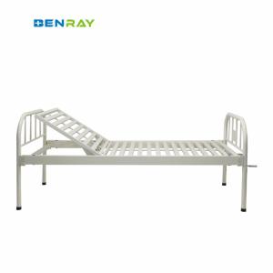 China Metal Manual Medical Flat Hospital Bed 1 Function Manual on sale