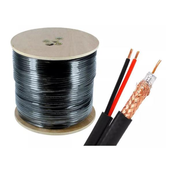Quality RG59 B/U 2C 0.50 CCA Figure 8 Coaxial cable with 2 power cable of made in China for sale