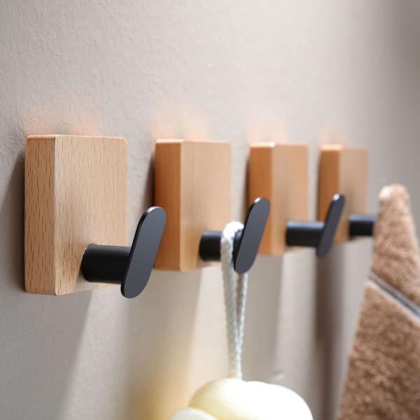 Quality Solid Wood Beech Wall Hook - Handmade Customizable Coat Hanger for sale