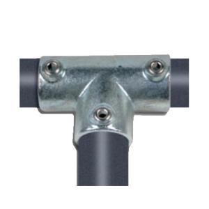 Buy cheap Three Way Through Iron Pipe Clamp Fittings With Hot Dip Galvanized Surface product