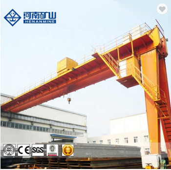 Quality BMG Type 10T Double Girder Hook Semi Gantry Crane For Outdoor Use for sale